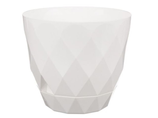 Горшок для цветов Laurel D220 мм, 4.5 л с поддоном (белый)